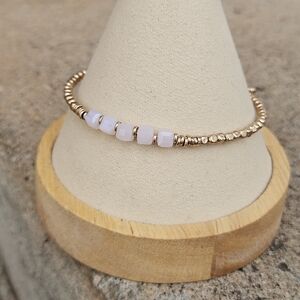 KEEP Collective Rose Gold and Quartz Beaded Wrap Bracelet Women's Jewelry